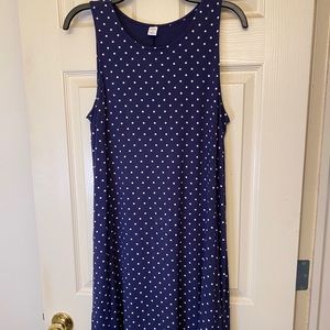 Blue Polka Dot Swing Dress
